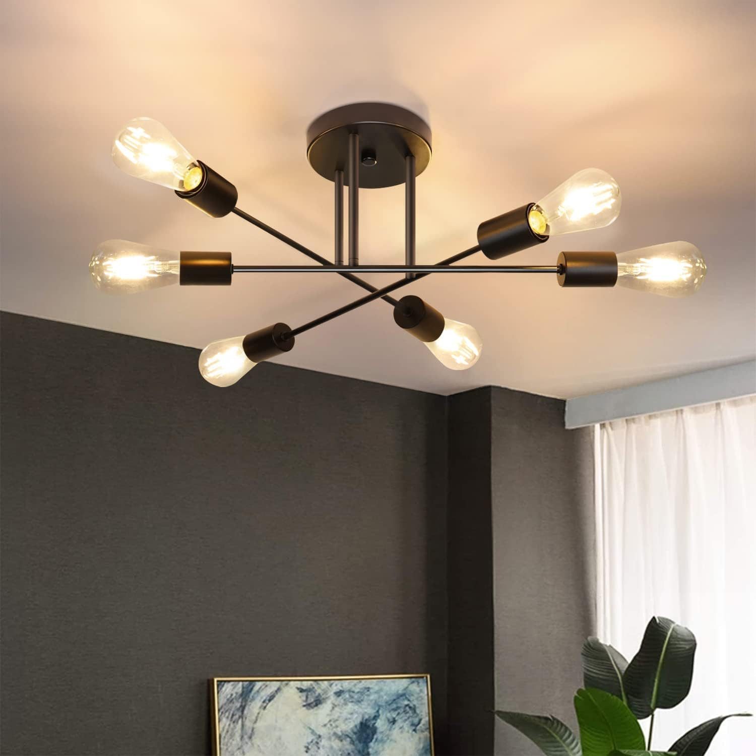ZMH Deckenleuchten 6 Flammig Deckenlampe Vintage günstig online kaufen