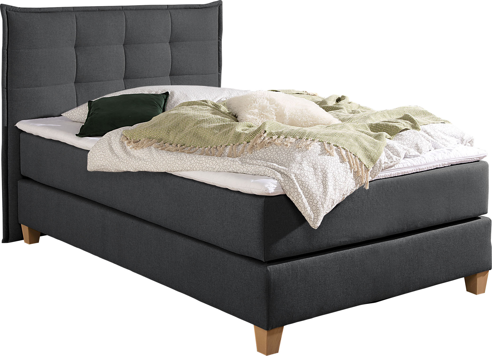 Home affaire Boxspringbett, inklusive Komfortschaum-Topper günstig online kaufen