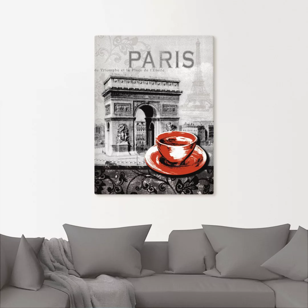 Artland Wandbild »Paris - Café au Lait - Milchkaffee«, Gebäude, (1 St.), al günstig online kaufen