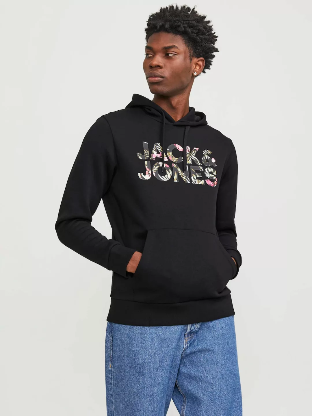 Jack & Jones Kapuzensweatshirt "JJEJEFF CORP LOGO SWEAT HOOD LN" günstig online kaufen