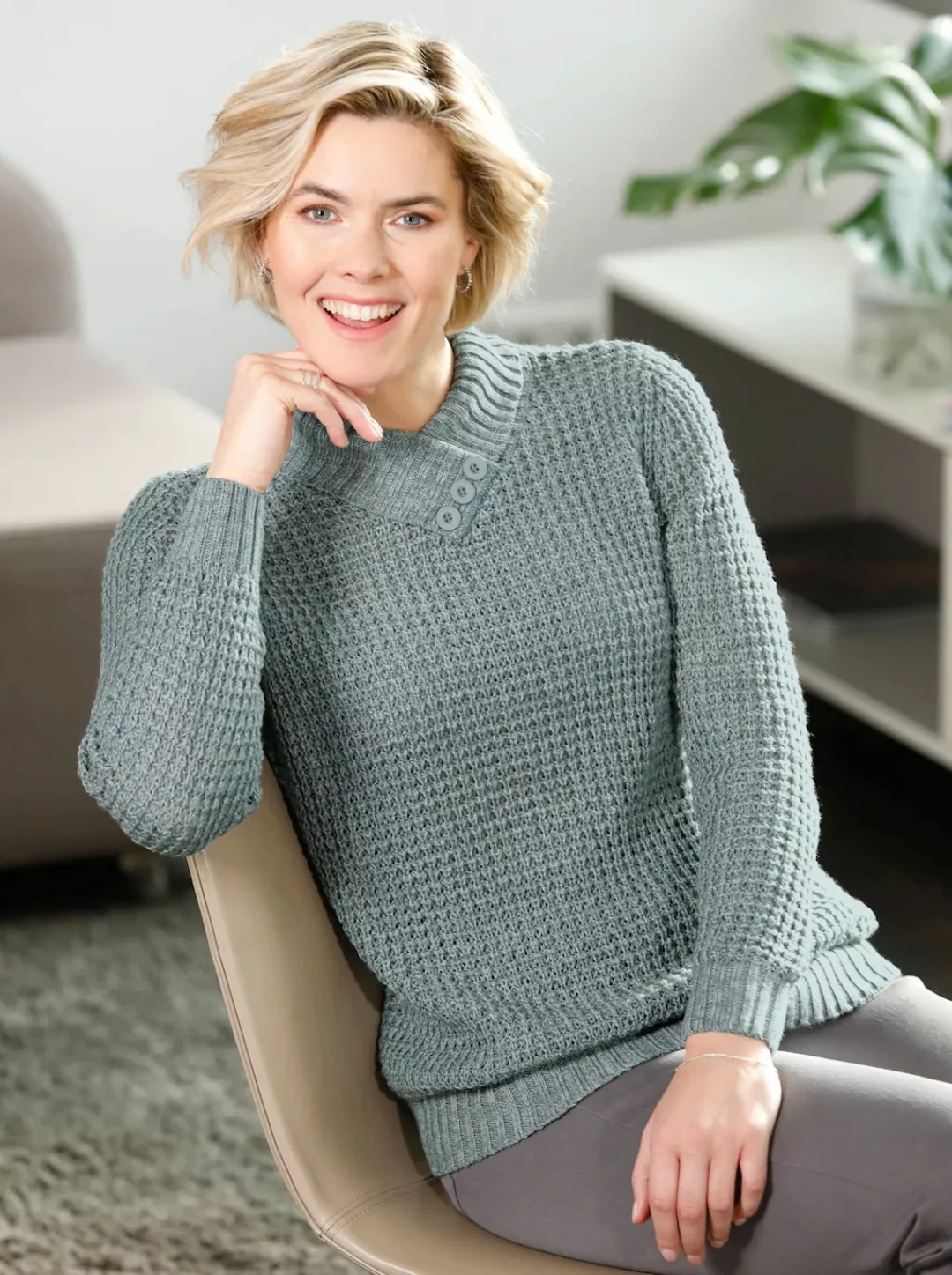 Casual Looks Stehkragenpullover "Pullover" günstig online kaufen