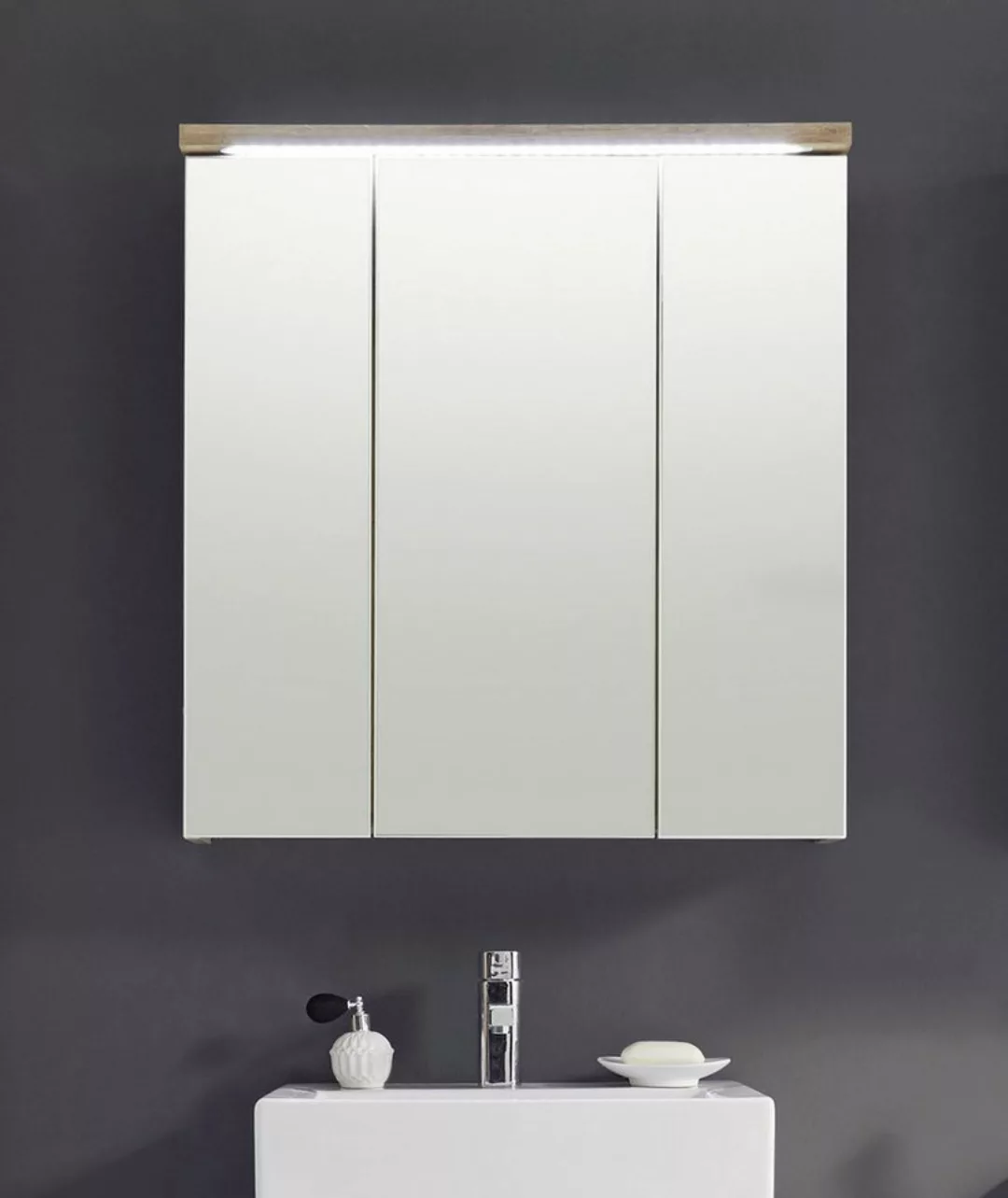 freiraum Badezimmerspiegelschrank Spalt 70 x 74 x 20 cm (B/H/T) günstig online kaufen