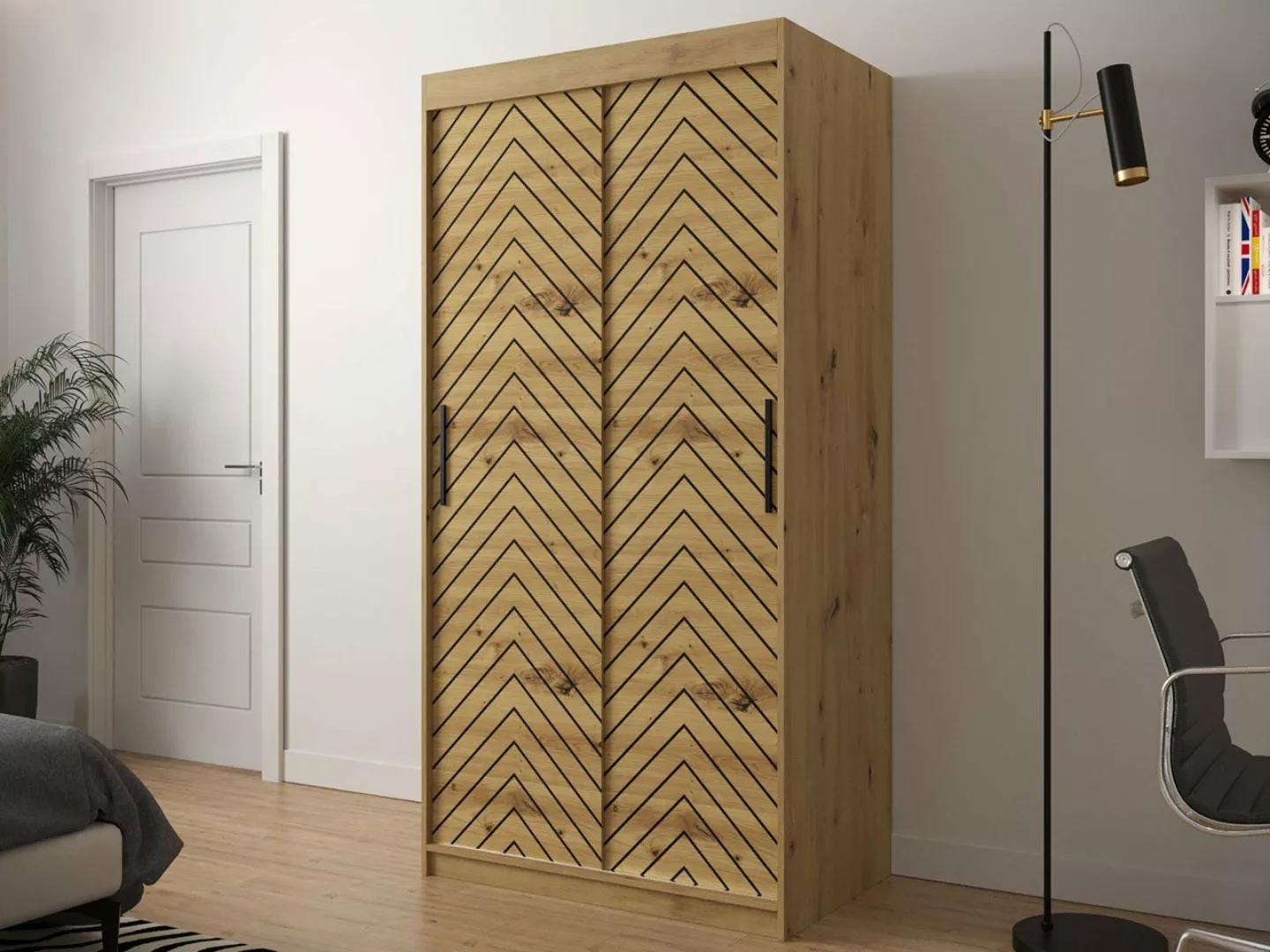 MIRJAN24 Kleiderschrank Jodelka I (mit Schiebetüren) 100/120/150/180/200/25 günstig online kaufen