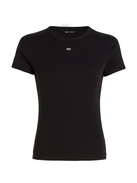 Tommy Jeans T-Shirt Slim Essential Rib Shirt, Rippshirt Rundhalsshirt mit L günstig online kaufen