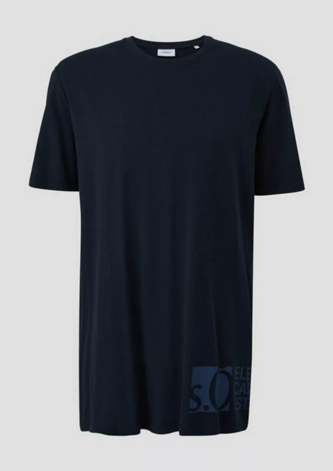 s.Oliver Kurzarmshirt T-Shirt mit Logo-Patch Garment Dye, Artwork günstig online kaufen