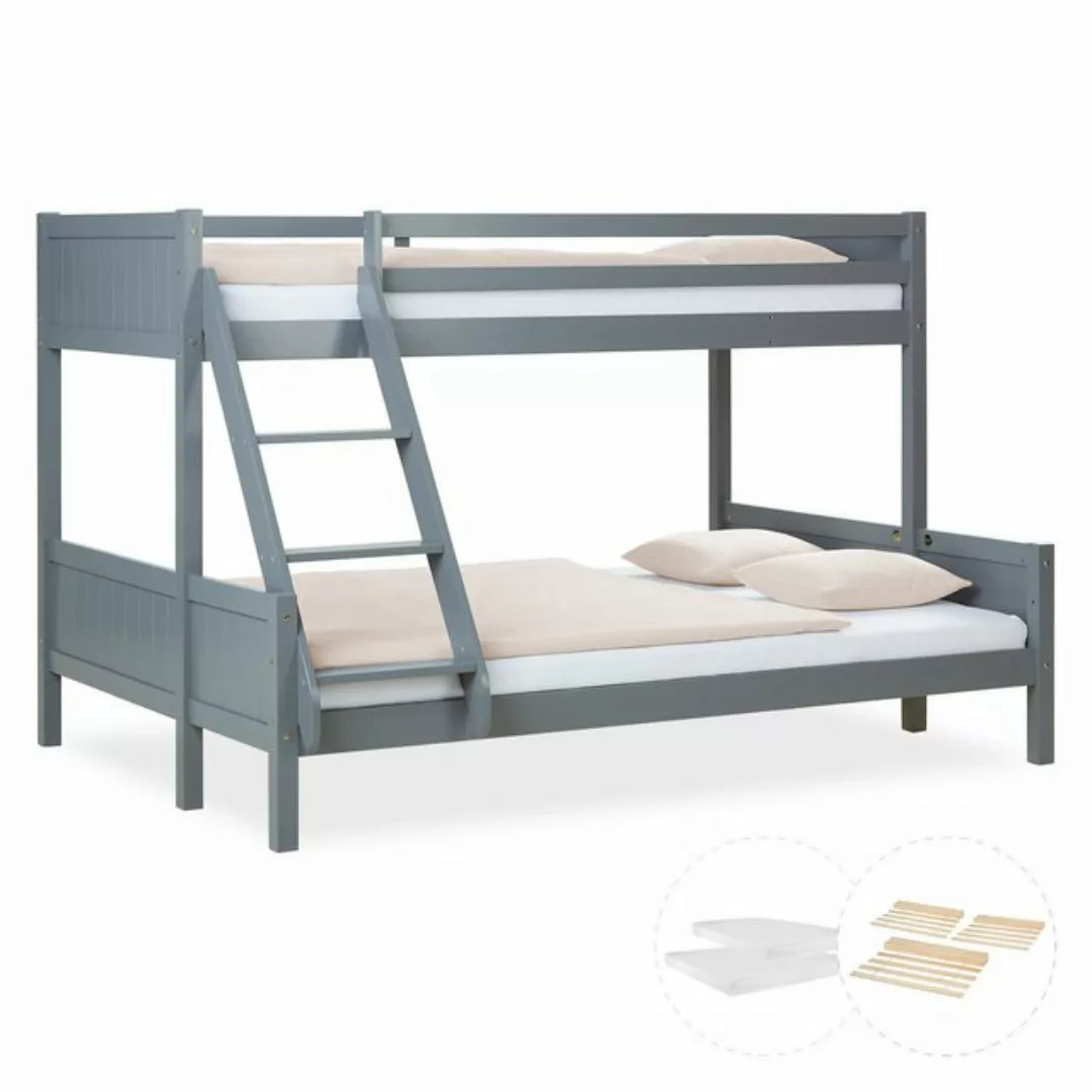 Homestyle4u Etagenbett 90x200 und 140x200 Kinderbett Holz 2 Kinder Massiv m günstig online kaufen