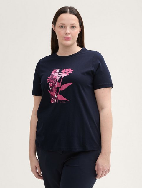 TOM TAILOR PLUS T-Shirt Plus Size - Print T-Shirt mit Bio-Baumwolle günstig online kaufen