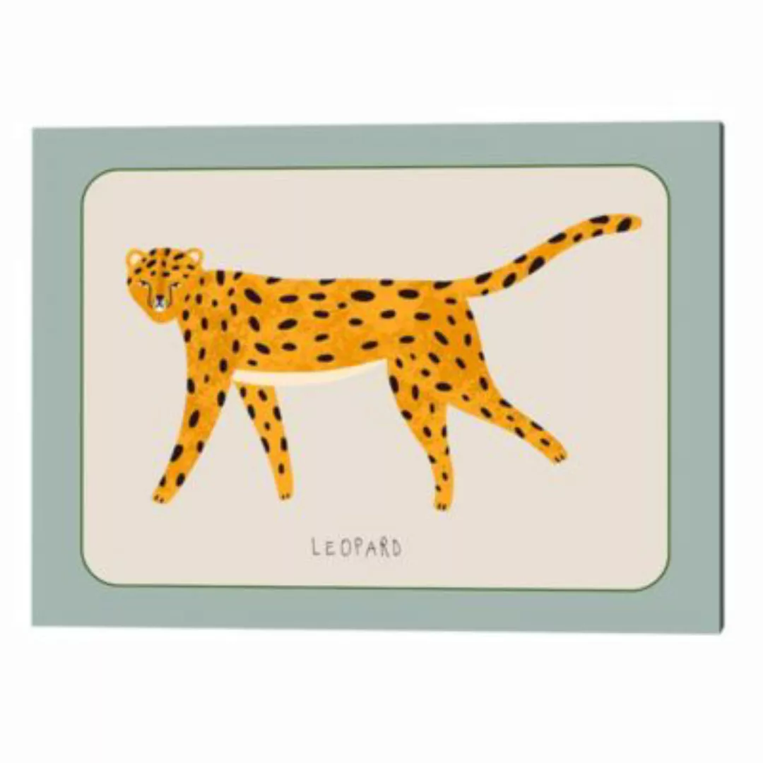 Milan Moon Wandbild Leopard weiß Gr. 40 x 50 günstig online kaufen