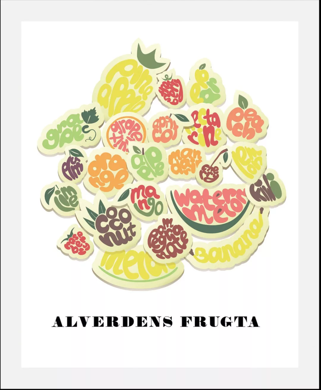 queence Bild »Estrupi«, Obst-Obst Bilder-Essen-Lebensmittel-Kunst-Schriftzu günstig online kaufen