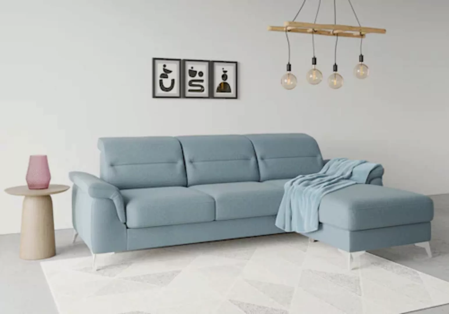 sit&more Ecksofa »Sinatra L-Form«, mit Recamiere, optinal mit Kopfteilverst günstig online kaufen