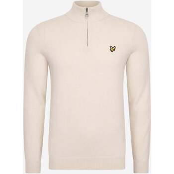 Lyle & Scott  Pullover Baumwoll-Merino-Pullover mit Viertelreißverschluss – günstig online kaufen