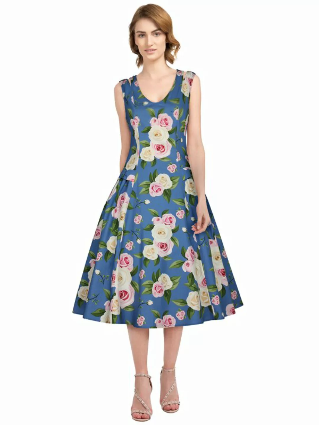 Retro Trägerkleid Blau günstig online kaufen