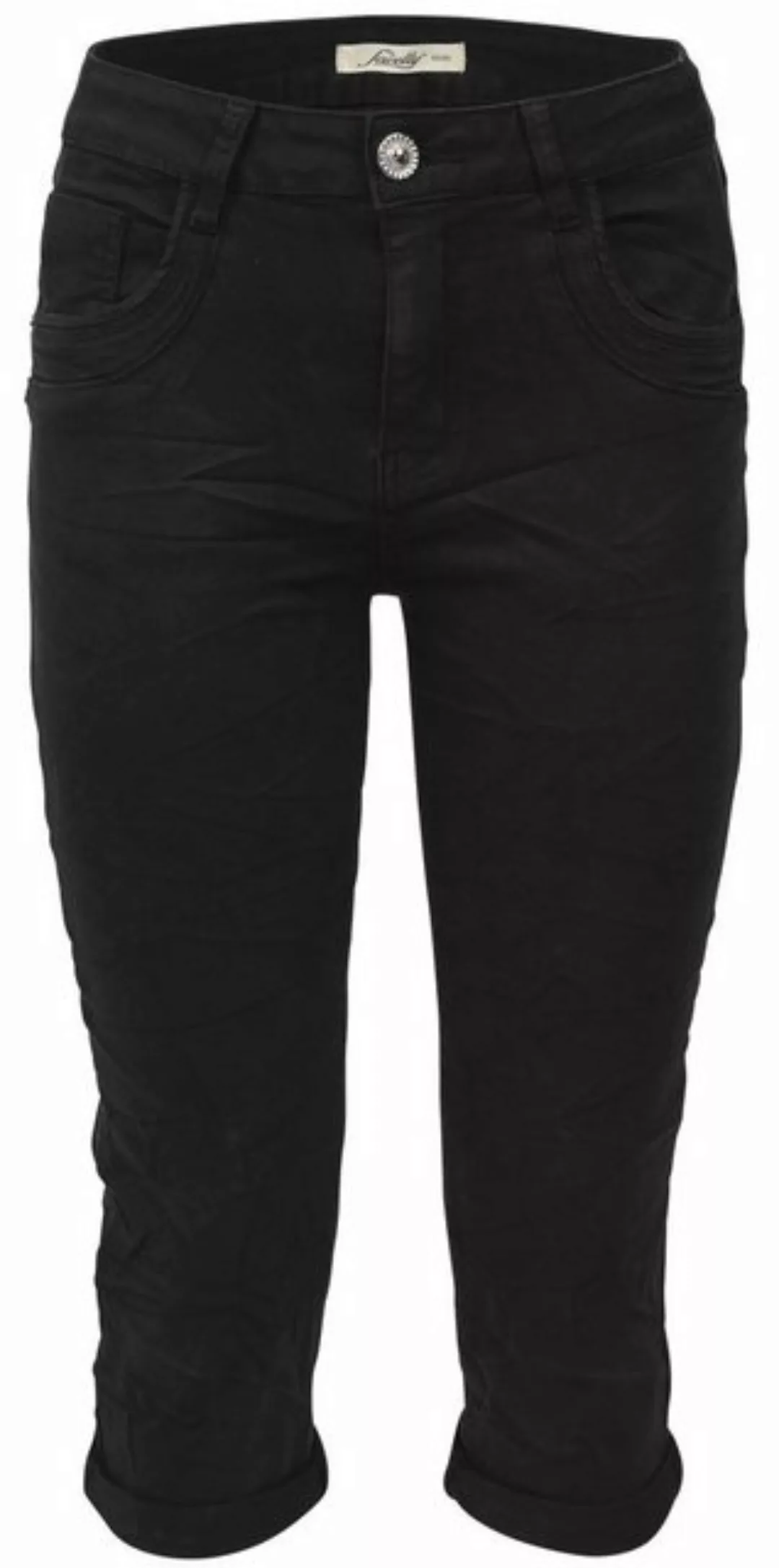 Jewelly Regular-fit-Jeans Capri Jeans im Crash-Look, Boyfriend Hose mit günstig online kaufen