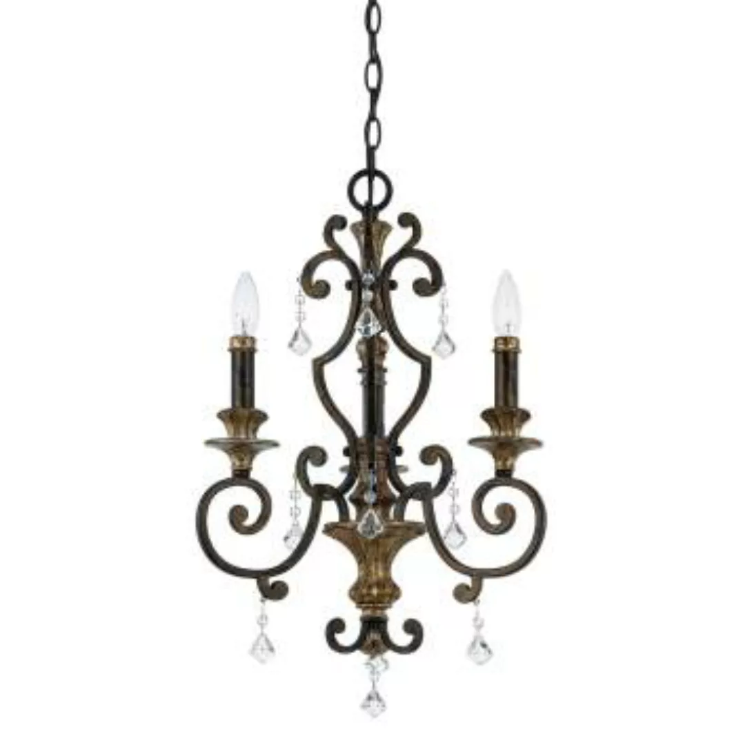 Kronleuchter GOTICA 4 Bronze 3-flmg Design Lampe günstig online kaufen