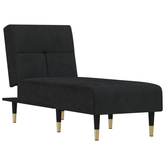 vidaXL Chaiselongue Chaiselongue Schwarz Samt, 1 Teile günstig online kaufen