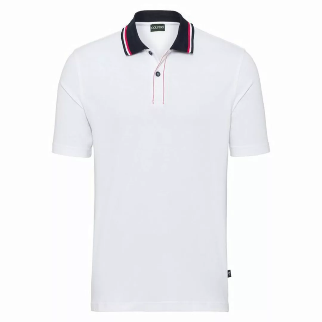 GOLFINO Poloshirt Golfino Mediterranean Breeze Sun Protection Polo Optic Wh günstig online kaufen