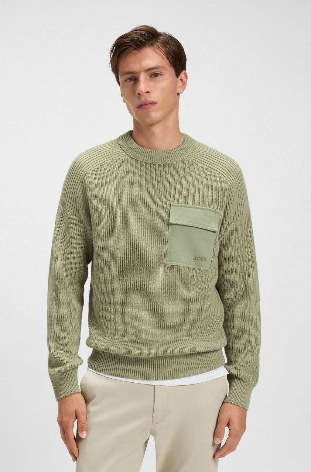 BOSS ORANGE Strickpullover "Kalamaro", mit Brusttasche günstig online kaufen