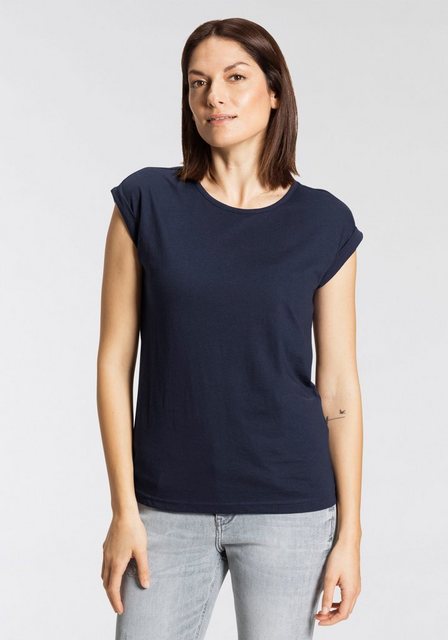 Boysen's T-Shirt mit überschnittenen Schultern & kleinem Ärmelaufschlag günstig online kaufen