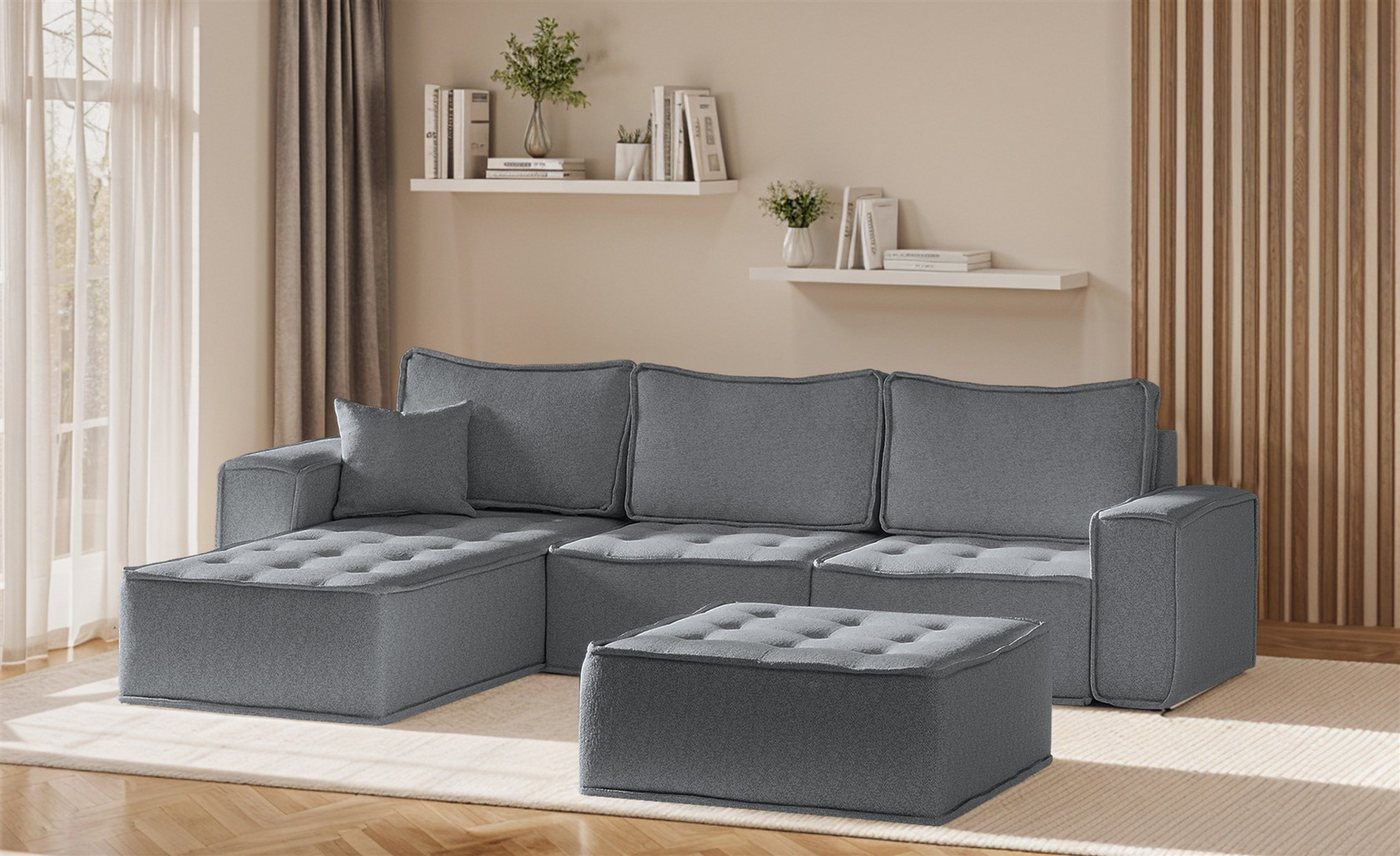 Fun Möbel Ecksofa Modulsofa 4-teilig SANDE in Stoff, Alle Module zu System günstig online kaufen