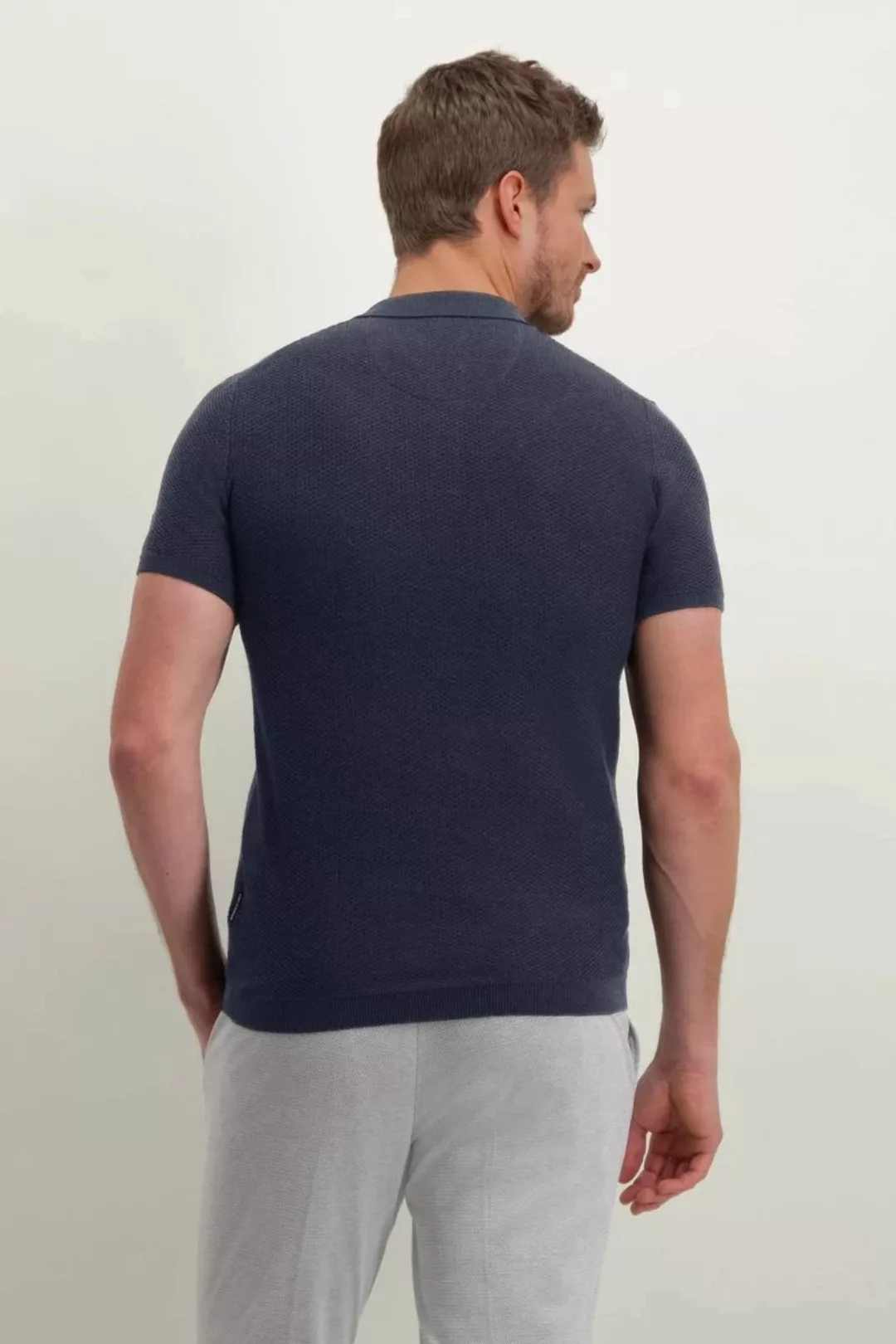 State Of Art Knitted Poloshirt Navy - Größe XL günstig online kaufen