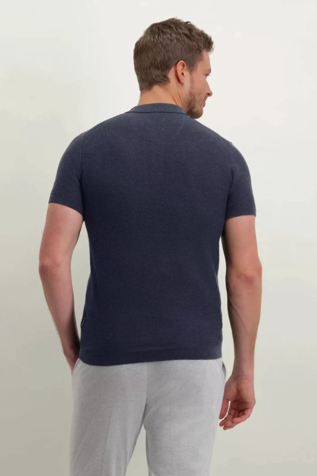 State Of Art Knitted Poloshirt Navy - Größe M günstig online kaufen