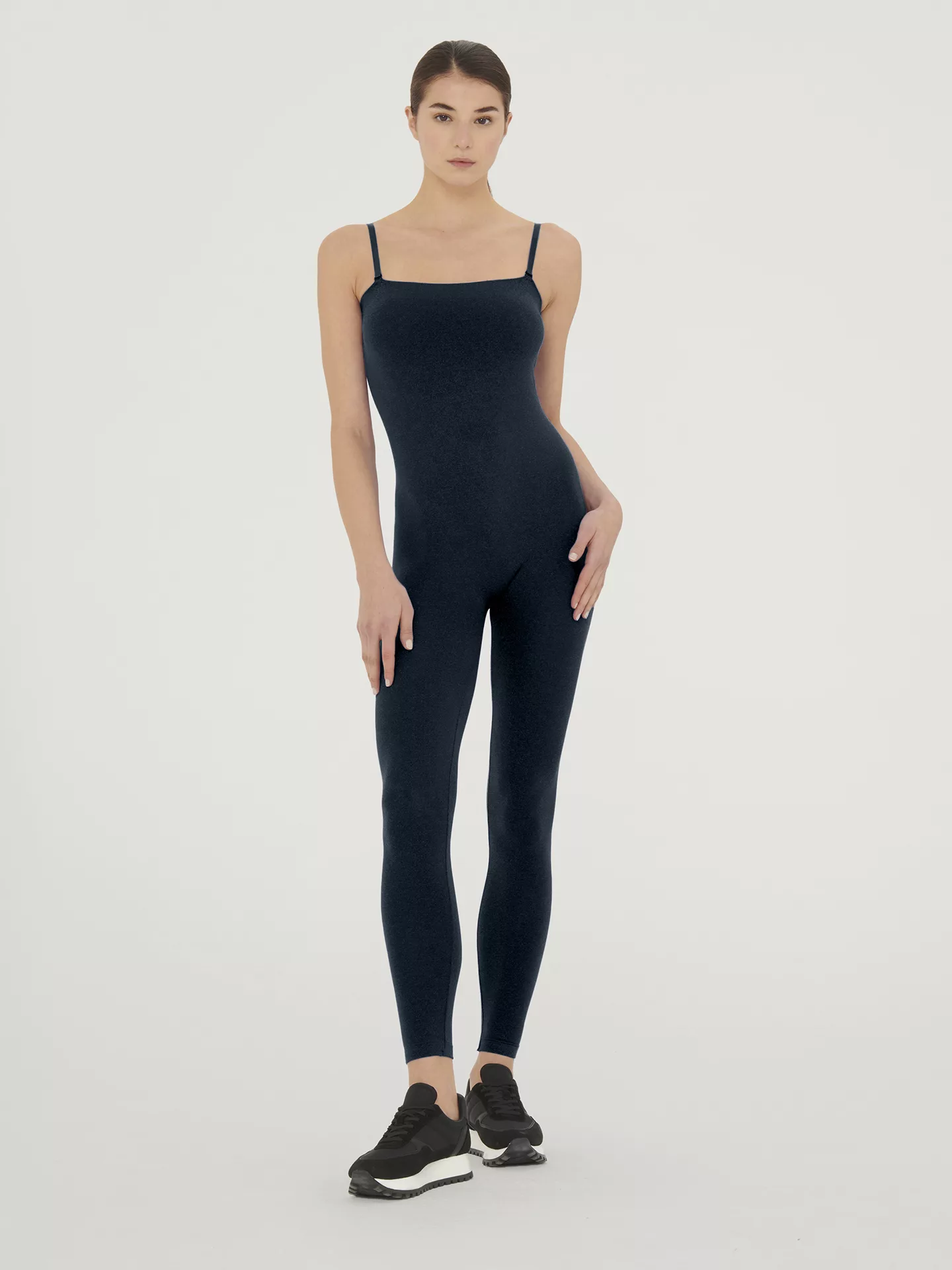 Wolford - Shiny Jumpsuit, Frau, black/pewter, Größe: L günstig online kaufen