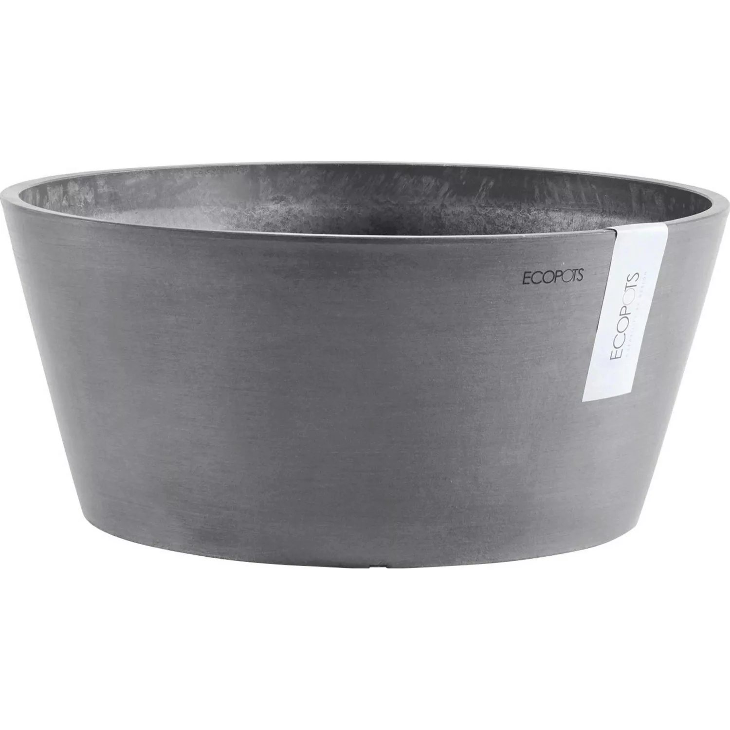 Ecopots Pflanzschale Frankfurt rund Ø 31 cm Grau günstig online kaufen