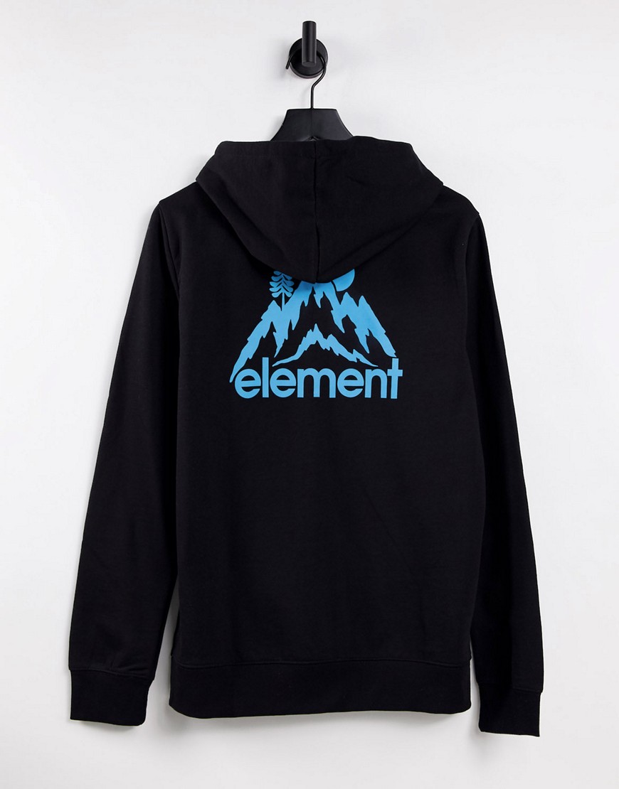 Element – Goletta – Kapuzenjacke in Schwarz mit Rückenprint und Reißverschl günstig online kaufen