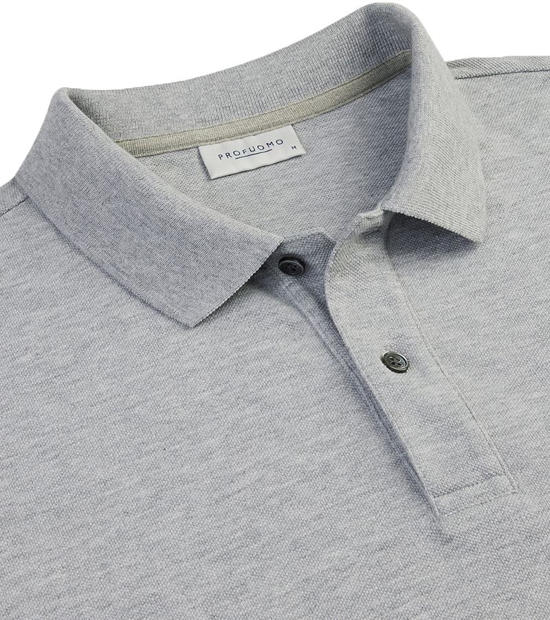 Profuomo Piqué Poloshirt Grau - Größe L günstig online kaufen