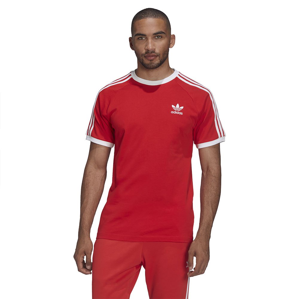 Adidas Originals 3 Stripes Kurzärmeliges T-shirt XL Vivid Red günstig online kaufen