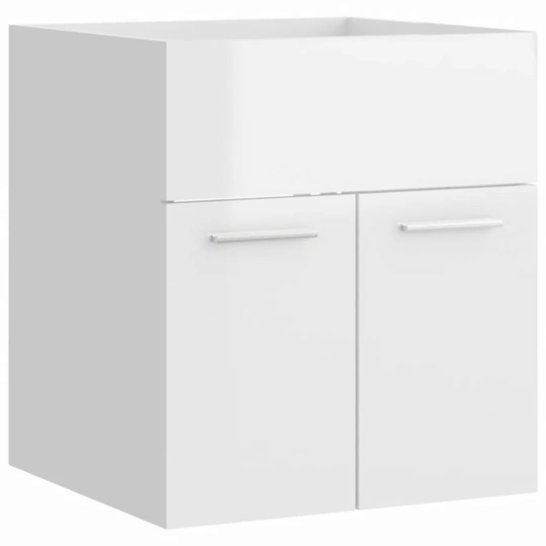 Waschbeckenunterschrank Hochglanz-weiß 41x38,5x46 Cm Spanplatte günstig online kaufen