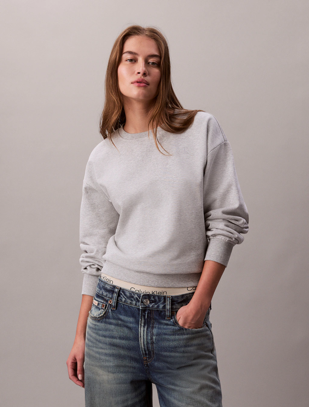 Calvin Klein Jeans Sweatshirt "LS ARCHIVE LOGO FRENCH TERRY RLX", Mit Rundh günstig online kaufen