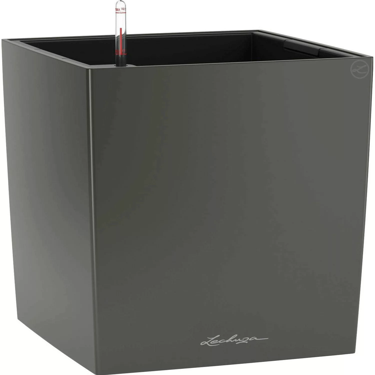 Lechuza Pflanzgefäß Cube Premium 40 cm x 40 cm Anthrazit metallic günstig online kaufen