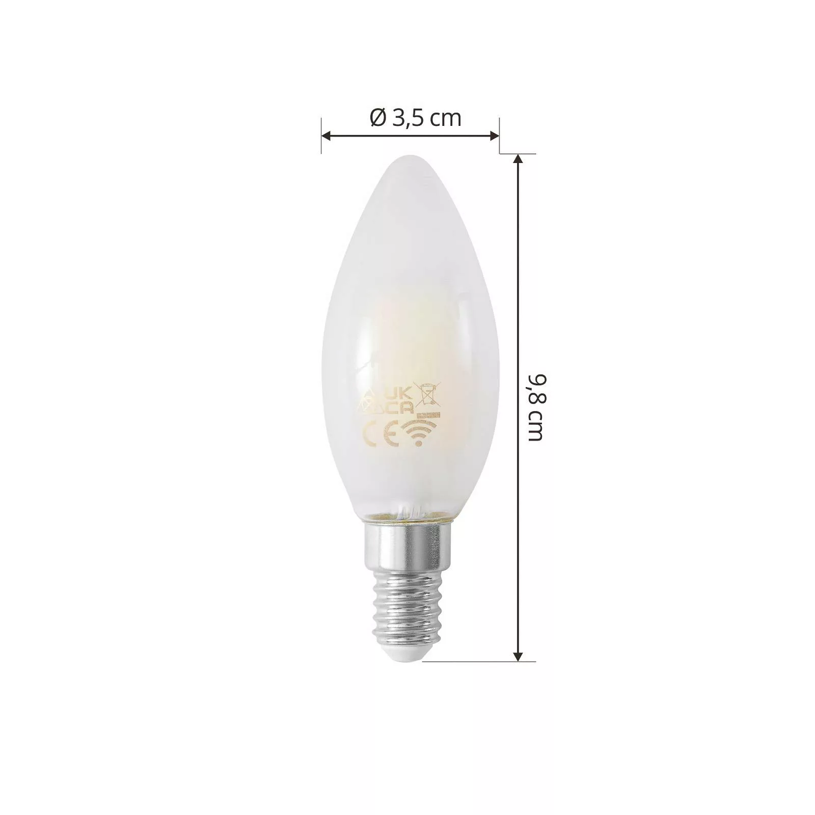 LUUMR Smart LED-Kerzenlampe matt E14 4,2W Tuya WLAN CCT günstig online kaufen