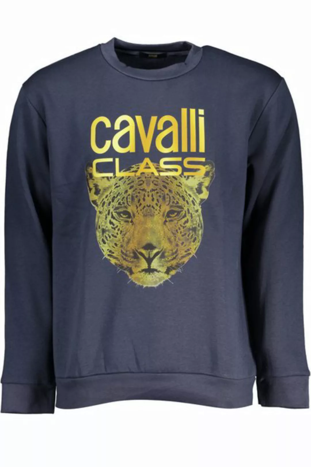 Cavalli Class Sweatshirt Herren Sweatshirt Blau: Gefüttert, Rundhals günstig online kaufen