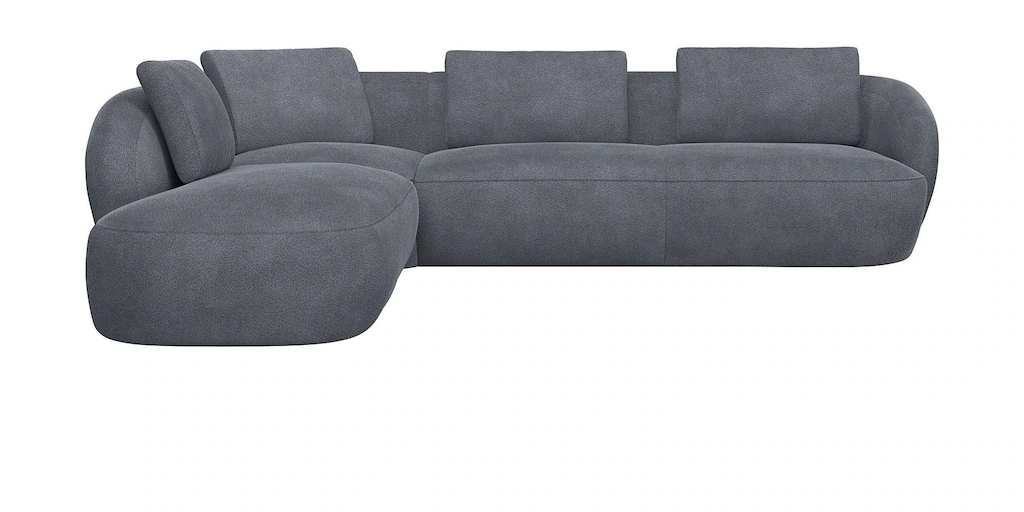 FLEXLUX Ecksofa "Torino, rund, L-Form, Sofa-Ecke mit Ottomane", Modernes, o günstig online kaufen