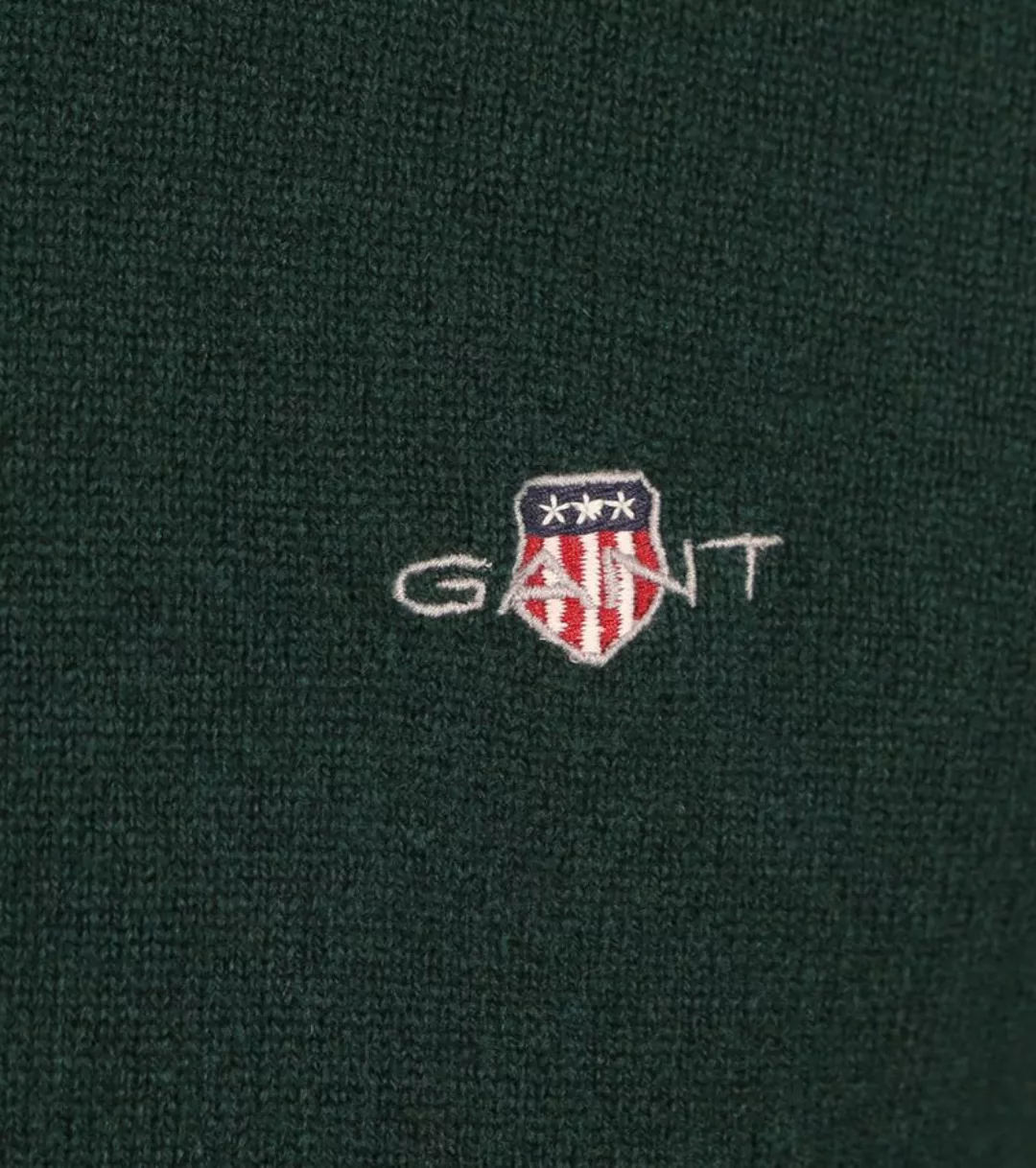 Gant Halfzip-Wollpullover mit Logo Grün - Größe 3XL günstig online kaufen