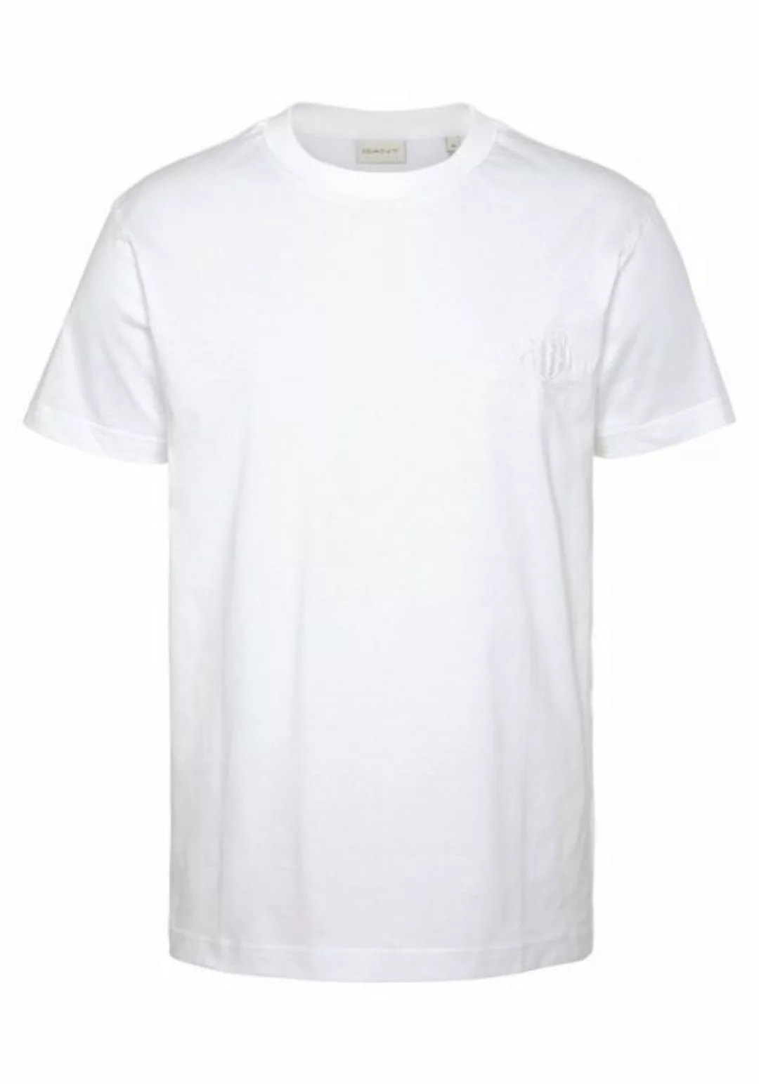 Gant T-Shirt REG MED TONAL SHIELD SS TSHIRT mit Logostickerei auf der Brust günstig online kaufen
