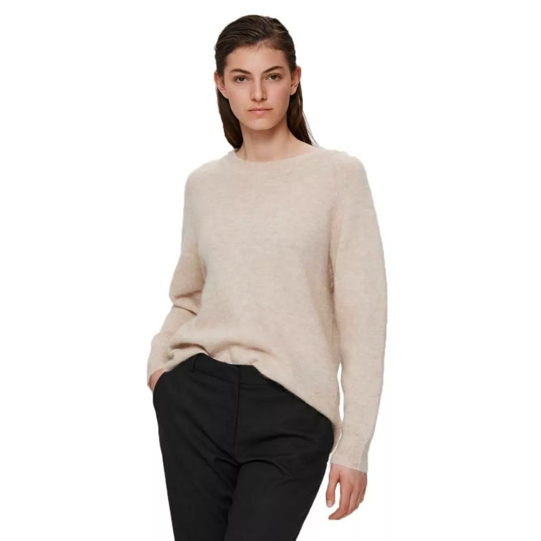 Selected Lulu O Hals Sweater 2XL Birch / Detail Melange günstig online kaufen
