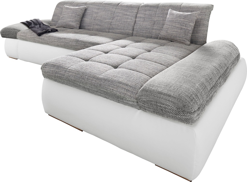 DOMO collection Ecksofa "NMoric incl. Zierkissen B/T/H: 273/216/80 cm L-For günstig online kaufen