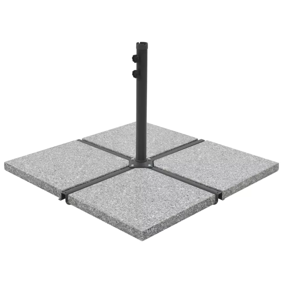 Schirm-gewichtsplatten 4 Stk. Quadratisch Grau Granit 100 Kg günstig online kaufen