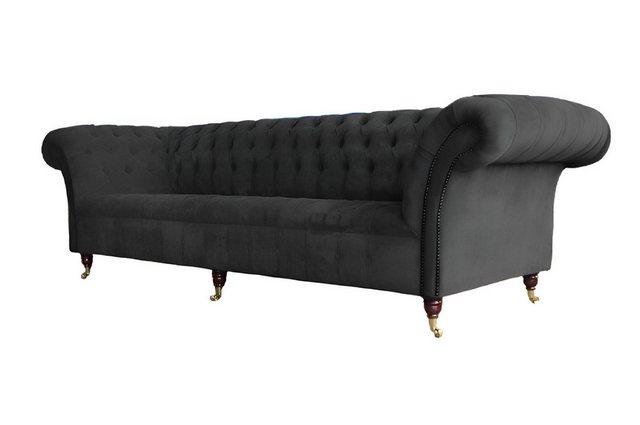 Xlmoebel Sofa XXL Luxus-Stoffsofa mit vier Sitzplätzen von Chesterfield, He günstig online kaufen