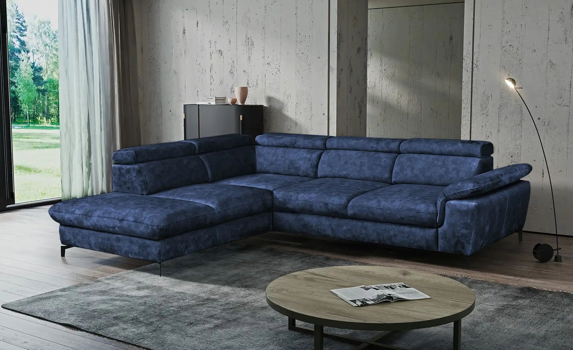 switch Ecksofa  Alegra ¦ blau ¦ Maße (cm): B: 277 H: 93 T: 237 Polstermöbel günstig online kaufen