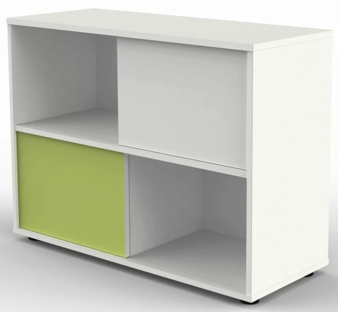 KERKMANN Aktenschrank Schiebetürenregal Form 4 100x40x75cm 2 OH grafit günstig online kaufen