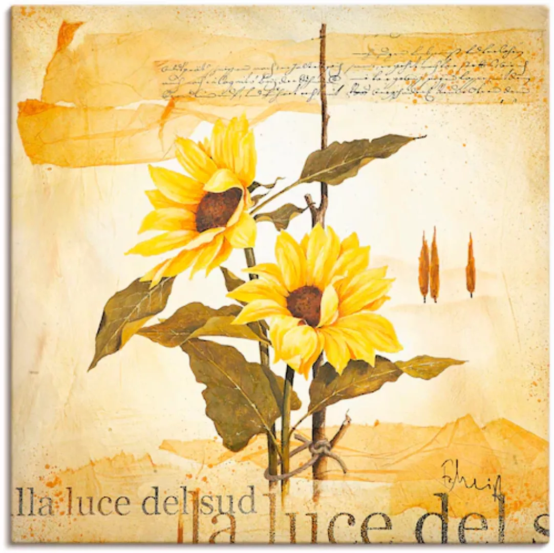 Artland Leinwandbild "Licht des Südens", Blumen, (1 St.) günstig online kaufen
