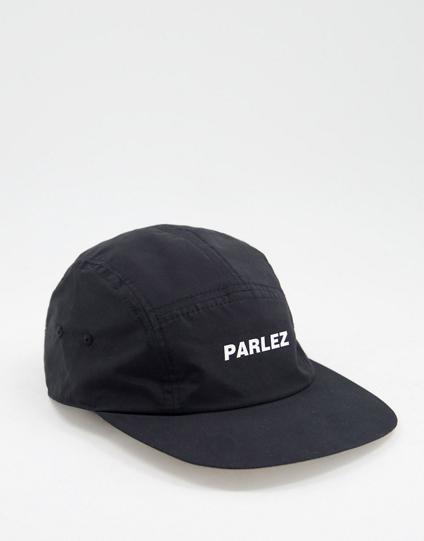 Parlez – Doyle – Wendbare Kappe in Schwarz/Weiß mit 5 Bahnen günstig online kaufen