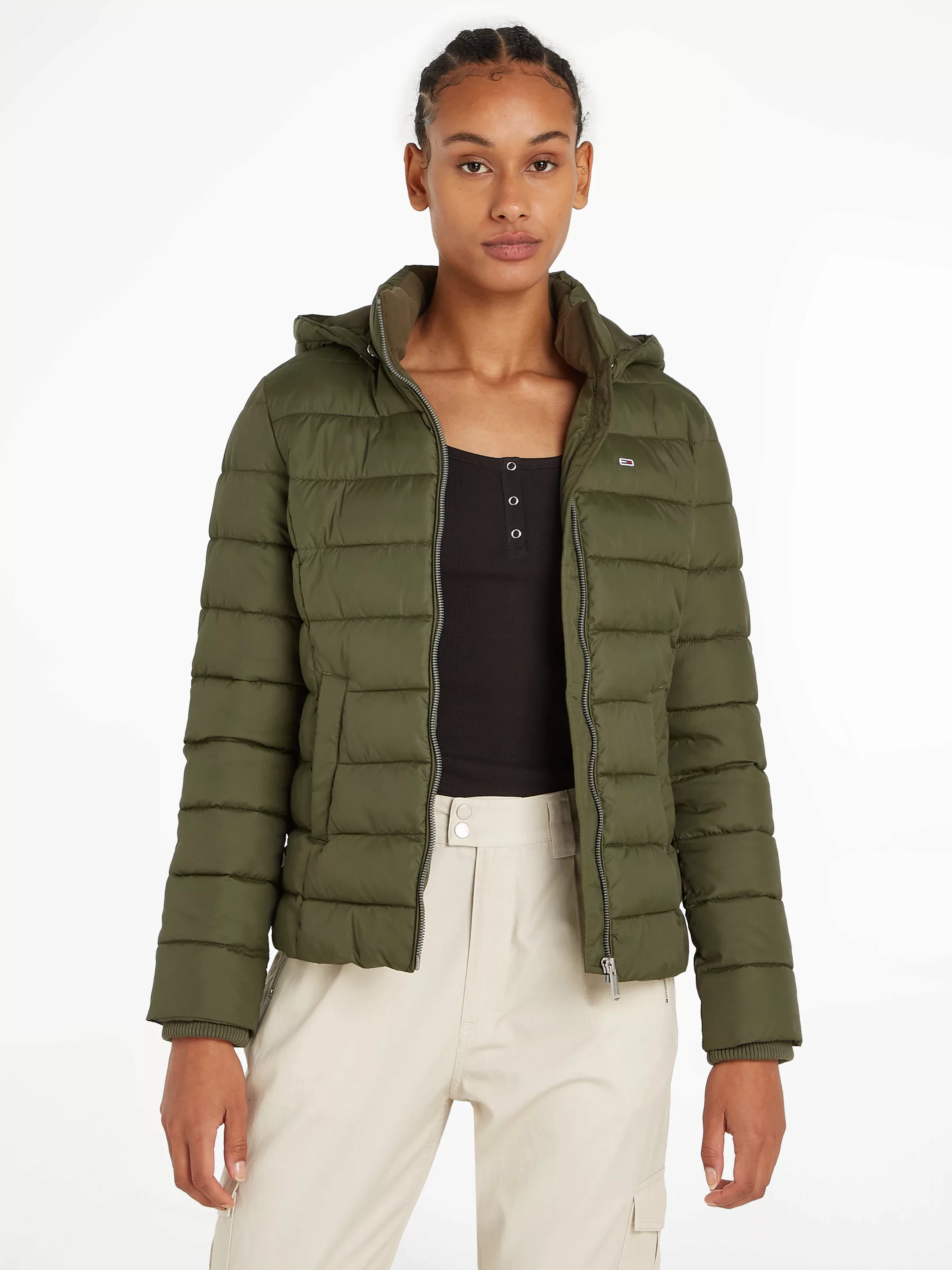 Tommy Jeans Steppjacke "TJW BASIC HOODED JACKET", mit Kapuze, mit Kapuze günstig online kaufen