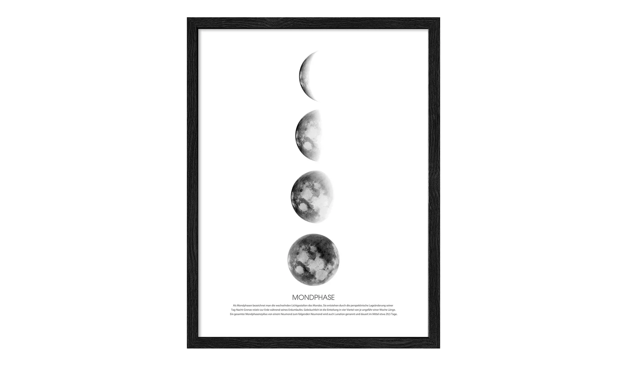 Gerahmtes Bild Slim-Scandic  Moon Phases - 30 cm - 40 cm - Sconto günstig online kaufen