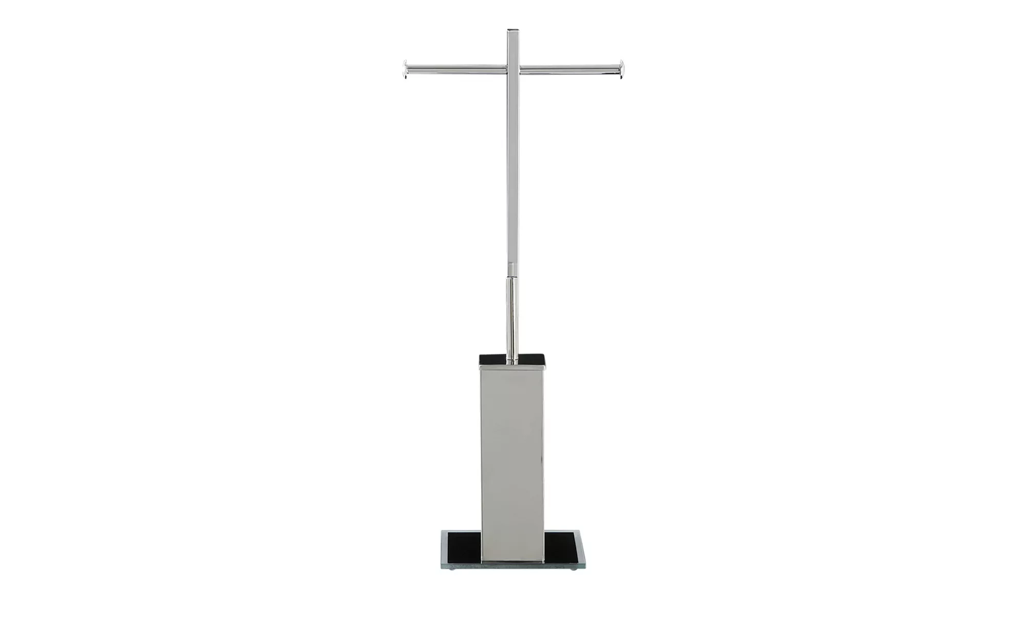 Stand WC Garnitur ¦ silber ¦ Edelstahl, Glas  ¦ Maße (cm): B: 19 H: 70 Bada günstig online kaufen