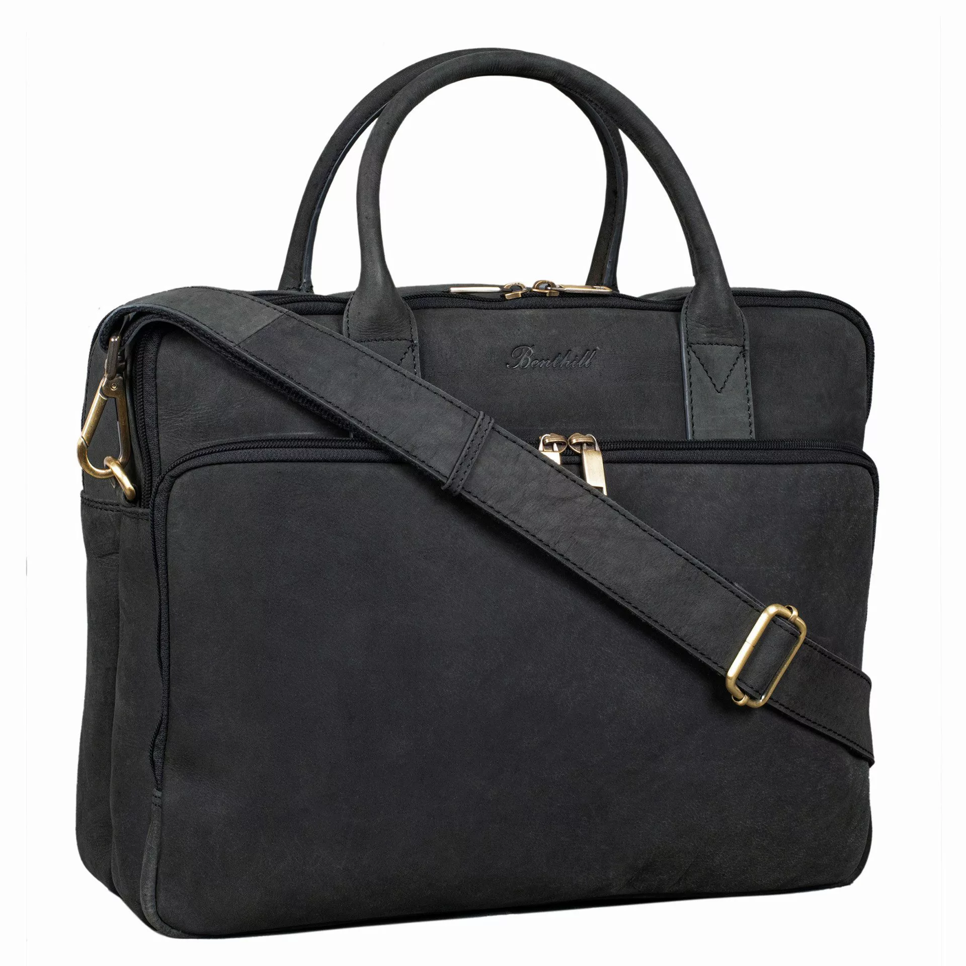 Benthill Aktentasche Echt Leder Laptoptasche Umhängetasche günstig online kaufen